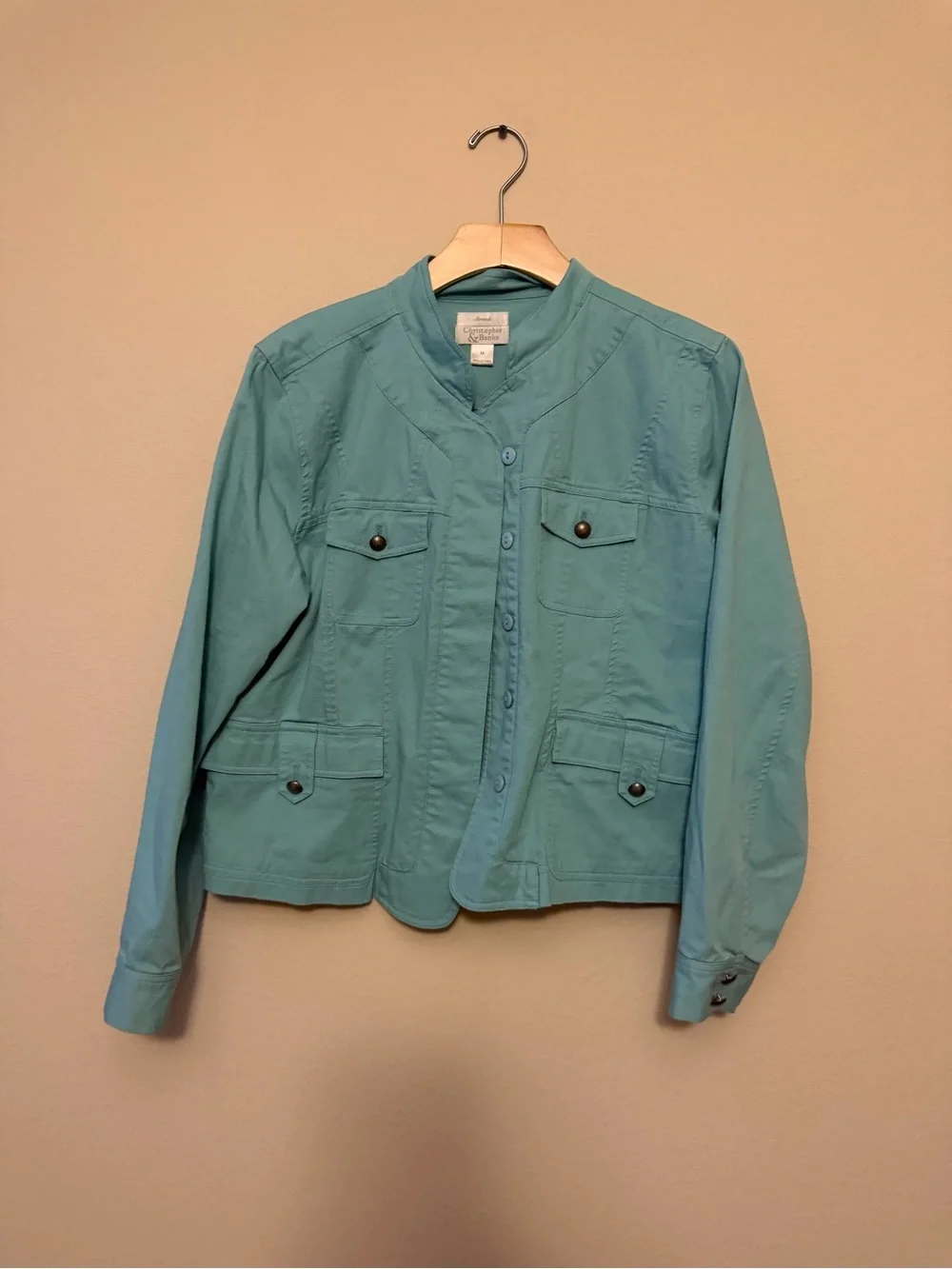 Christopher & Banks Seafoam Utility Jacket - Picture 1 of 4